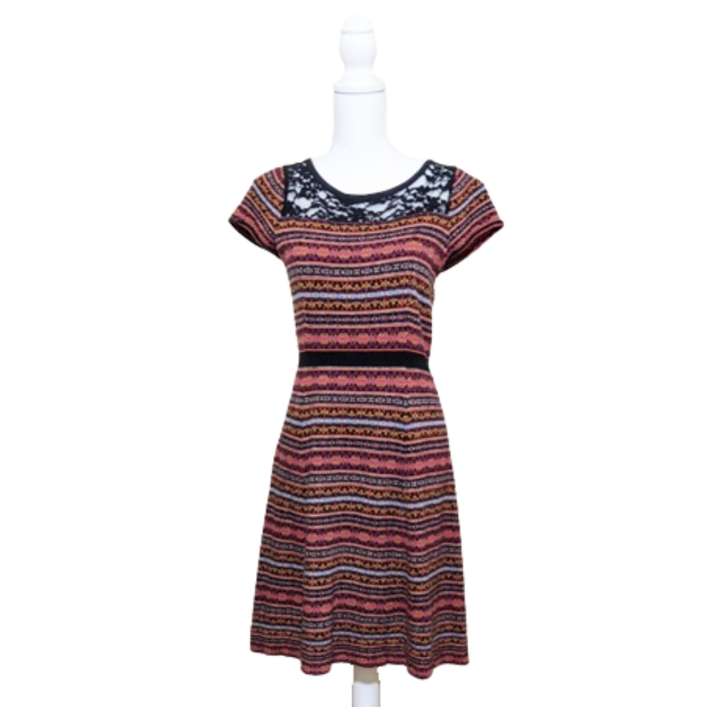 Anthro/SPARROW Fair Isle Cashmere-Blend Dress